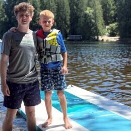 August SHS Mentor Ethan and buddy